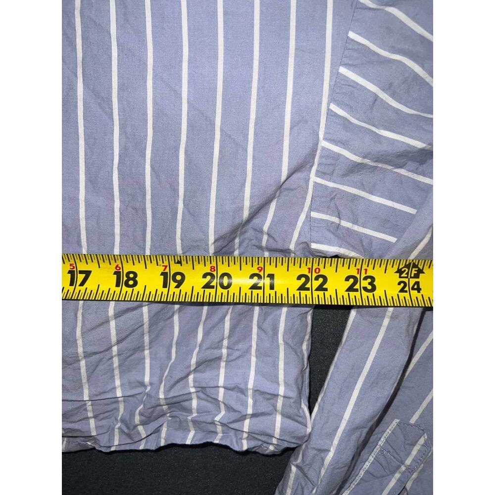 Monkl Blouse in White Blue Crop Womens Crop Blouse Medium A009099 - Picture 4 of 9